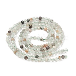 Natural Green Lodolite Quartz/Garden Quartz/Green Phantom Quartz Beads Strands&nbsp;G-G271-E01-2mm