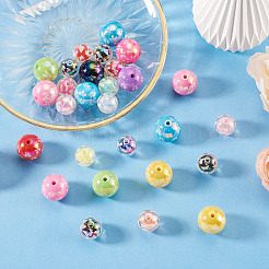 28Pcs 2 Colors UV Plating Acrylic Printed Beads&nbsp;FIND-TA0010-64