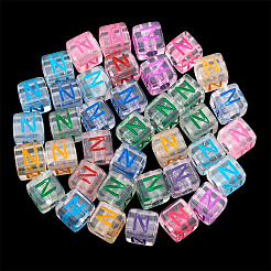 50Pcs Acrylic European Beads&nbsp;MACR-TADJ0001-13N