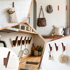 Wooden Entryway Coat Rack&nbsp;AJEW-WH0709-403