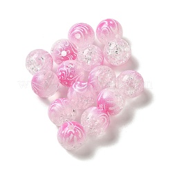 Duotone Spray Painted Crackle Acrylic Beads&nbsp;OACR-G029-02