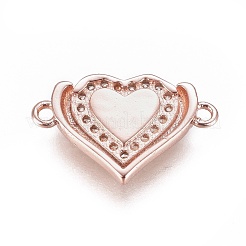 Brass Micro Pave Cubic Zirconia Links&nbsp;BSHE-F012-07A-RG