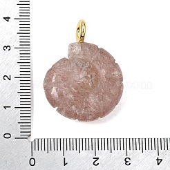 Natural Strawberry Quartz Carved Pendants&nbsp;G-C282-01L