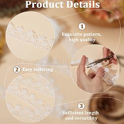 Polyester Flower Lace Ribbon&nbsp;OCOR-WH20006-42A