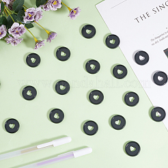 50Pcs Flat Round Heart Acrylic Loose Leaf Ring Round Binder Discs&nbsp;DIY-CP0012-14