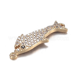 Brass Micro Clear Cubic Zirconia Links&nbsp;ZIRC-F120-092G