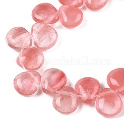 Cherry Quartz Glass Beads Strands&nbsp;G-T138-124