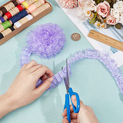 1Pc Double Layer Pleated Lace Ribbon&nbsp;OCOR-BC0007-97C