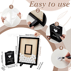 Rectangle Wooden Wedding Guest Book&nbsp;ODIS-WH0043-231