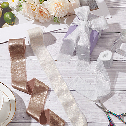 3 Colors Hot Stamping Polyester Frayed Ribbons&nbsp;SRIB-AR0001-20