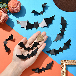 8 Bags Halloween Theme PVC Plastic Artificial 3D Bat Decorations&nbsp;DIY-SP0005-38