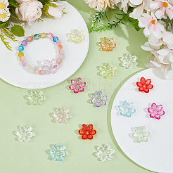 135Pcs 9 Colors Transparent Acrylic Bead Caps&nbsp;OACR-ME0001-28