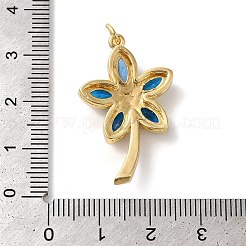 Rack Plating Brass Micro Pave Cubic Zirconia Pendants&nbsp;KK-U022-13B-G