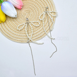 Elegant Zinc Alloy Bowknot Tassel Stud Earrings&nbsp;CF4746