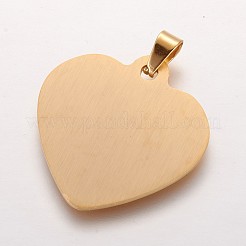 Ion Plating(IP) 304 Stainless Steel Stamping Blank Tag Pendants&nbsp;STAS-F200-05G