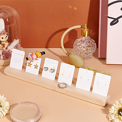 Wooden Jewelry Display Card Stands&nbsp;ODIS-WH0027-045