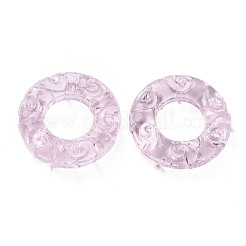 Transparent Handmade Bumpy Lampwork Linking Rings&nbsp;LAMP-T017-12E