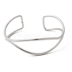 304 Stainless Steel Cuff Bangles for Women&nbsp;BJEW-Z150-01P-02
