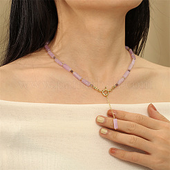 Matural Amethyst Cuboid Lariat & Y Necklaces for Women&nbsp;FS-WGAADEC-01