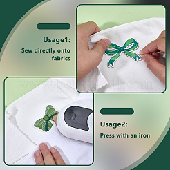 20Pcs 4 Styles Bowknot Polyester Embroidery Sew on Cloth Patches&nbsp;PATC-FG0003-69