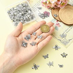 100Pcs 10 Styles Tibetan Style Alloy Pendants&nbsp;FIND-CJ0005-57