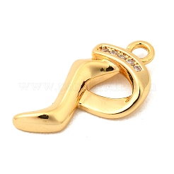 Brass Micro Pave Cubic Zirconia Pendants&nbsp;KK-C117-12G-P