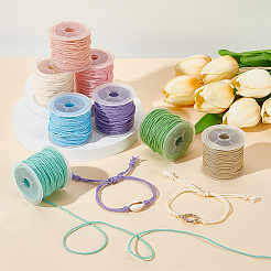 8 Rolls 8 Colors Handmade Cotton Cord&nbsp;OCOR-BC0009-75A