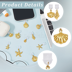 10Pcs 10 Styles Sea Animals Plastic Mobile Dustproof Plugs&nbsp;HJEW-SC00171