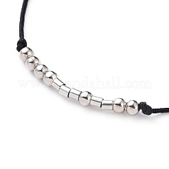 Unisex Adjustable Morse Code Bracelets&nbsp;BJEW-JB05011-05
