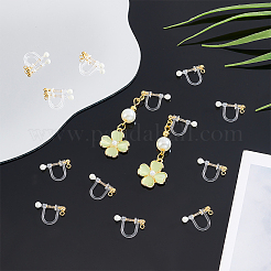 16Pcs 304 Stainless Steel Clip-on Earring Findings&nbsp;STAS-UN0051-64