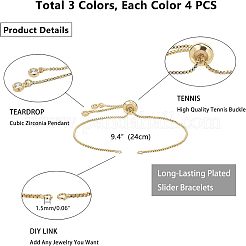 Brass Slider Bracelets Making&nbsp;MAK-NB0001-06