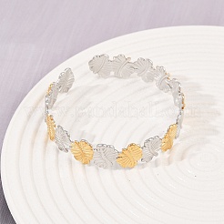 304 Stainless Steel Cuff Bangles for Women&nbsp;BJEW-G757-05GP