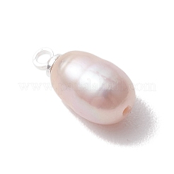 Natural Cultured Freshwater Pearl Rice Charms&nbsp;PALLOY-JF05078-02