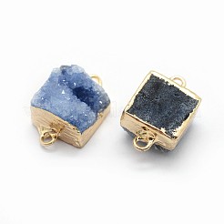Natural Druzy Quartz Links connectors&nbsp;G-P396-11G