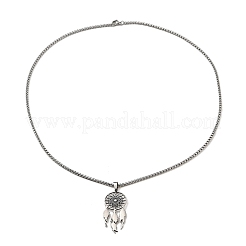 Non-Tarnish 201 Stainless Steel Pendant Necklaces&nbsp;NJEW-M212-01C-P