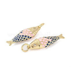 Brass Enamel Pendants&nbsp;KK-B148-14G-08