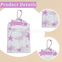 2Pcs 2 Colors Star Pattern PVC Plastic Photocard Holders&nbsp;AJEW-DJ0005-53