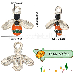 40Pcs Alloy Enamel Pendants&nbsp;FIND-SC0007-62
