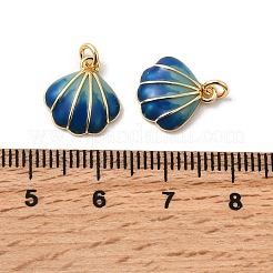 Brass Enamel Charms&nbsp;KK-H002-35G-02-RS