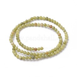 Natural Chinese Jade/Southern Jade Beads Strands&nbsp;G-G735-38-4mm