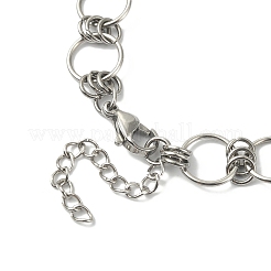 Non-Tarnish 304 Stainless Steel Rings Link Chain Bracelet&nbsp;BJEW-TA00334-04