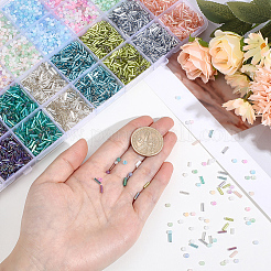 2400Pcs 16 Colors Transparent Frosted Glass Round Seed Beads&nbsp;GLAA-PA0001-76