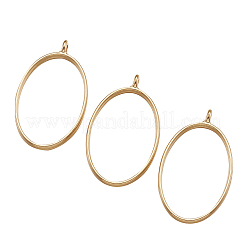 Rack Plating Alloy Open Back Bezel Pendants&nbsp;PALLOY-TA0001-10G