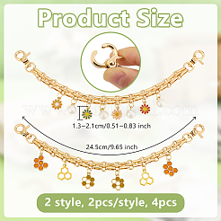 4Pcs 2 Style Iron Chain Bag Handles&nbsp;HJEW-DR00208