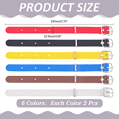 12Pcs 6 Colors PU Leather Luggage Tag Straps&nbsp;FIND-WR0012-92