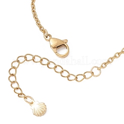 3Pcs 3 Styles 304 Stainless Steel Shell Shape Link Bracelets&nbsp;BJEW-JB13421