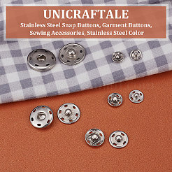 75 Sets 5 Style 202 Stainless Steel Snap Buttons&nbsp;BUTT-UN0001-20