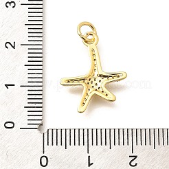 Brass Micro Pave Clear Cubic Zirconia Pendants&nbsp;KK-Q040-01E-G