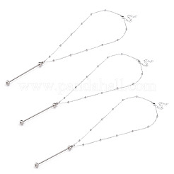 4Pcs Brass Satellite Chain Necklaces&nbsp;NJEW-TAC0022
