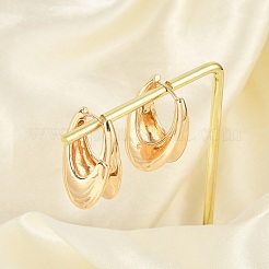 Brass Hoop Earrings for Women&nbsp;LS-EJEW-U041-04G